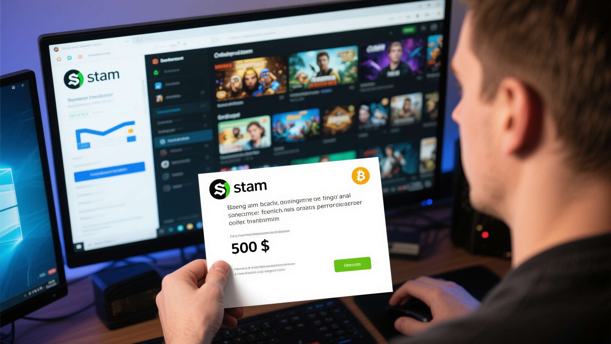 然而几小时后，他发现Steam账号被盗，银行绑定邮箱被篡改，电脑内存储的近两年游